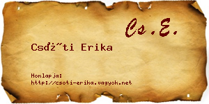 Csóti Erika névjegykártya